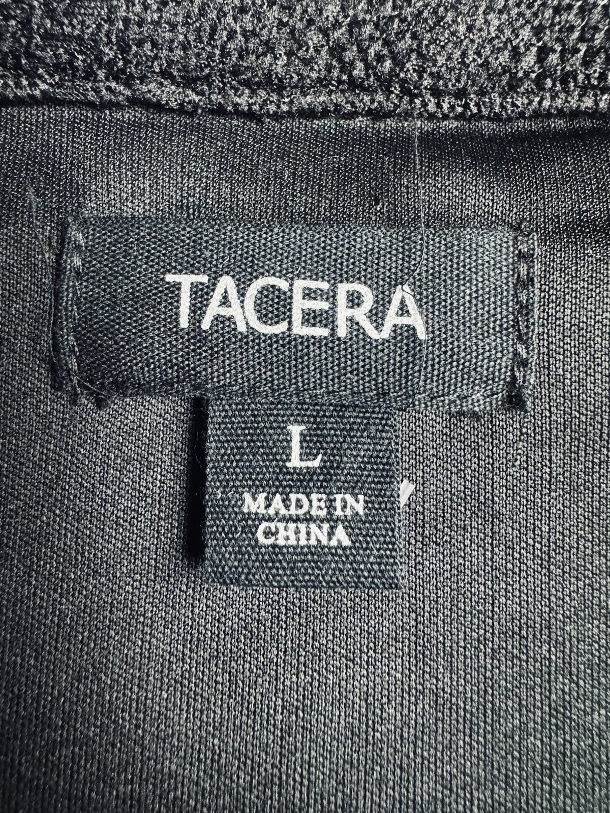 TACERA Women's Black Lace Dress Sz L.    (B.138)