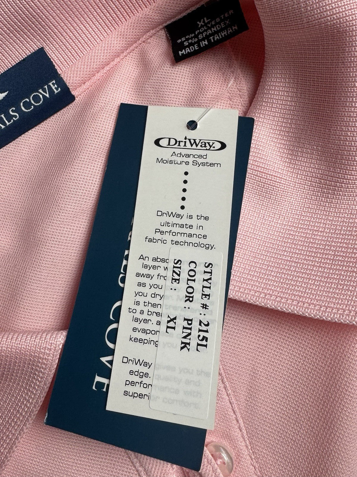 ADMIRALS COVE Women’s Pink Golf shirt Sz XL.  (B.155)