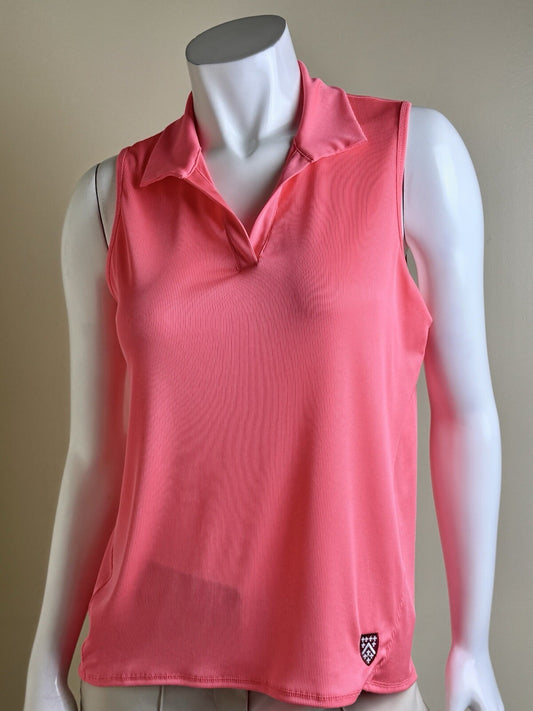 Lucky In Love Women’s Top Sleeveless Tennis Golf Shirt Sz M.     (B.141)