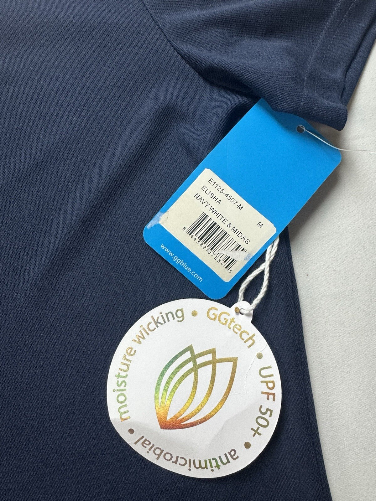 GG Blue Women's Golf Polo Shirt Navy Top Sz M. (B.135)