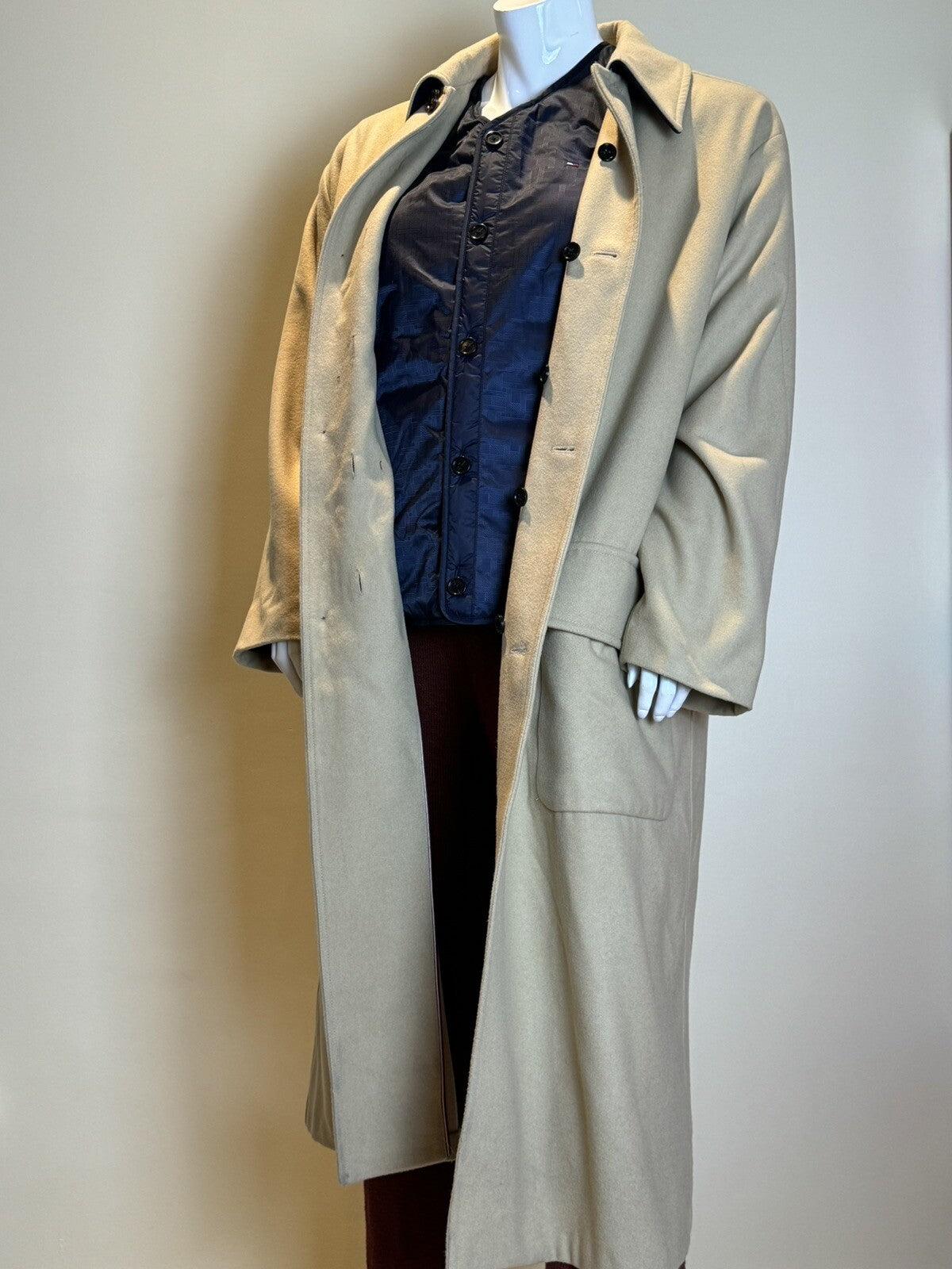 $289 Tommy Hilfiger Women’s Wool Trench Coat Storm Pea coat W/ Vest Sz XL . (55)