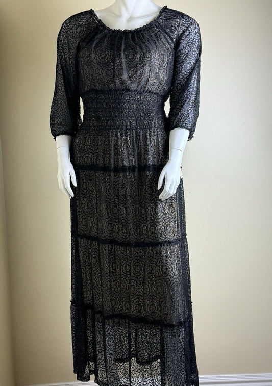 Figueroa & Flower Maxi Black Lace Long Dress Sz XL. (B.11)