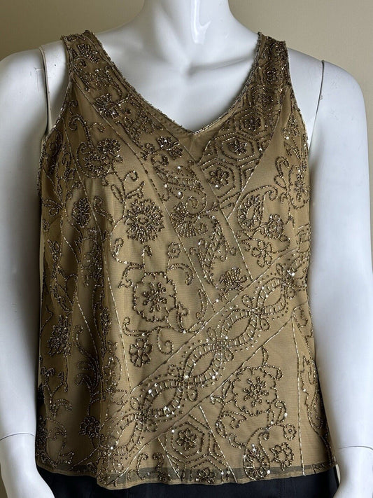 $225 Lauren Ralph Lauren Women’s Beaded Blouse Sz 1X.   (B.70)