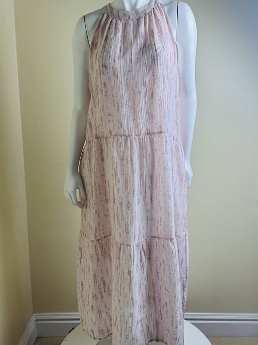 Sapphire Women’s Pink Rhinestones Long Maxi Dress Sz M.  (B.151)