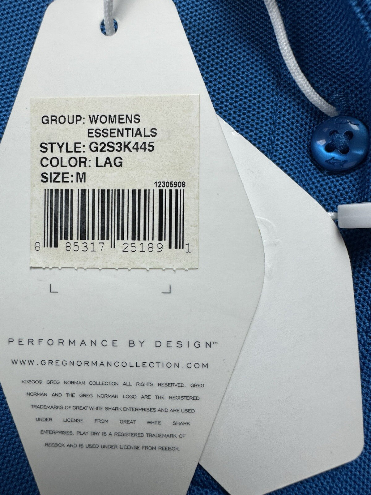 Greg Norman Women's Golf Polo Shirt Sz M (B.138)