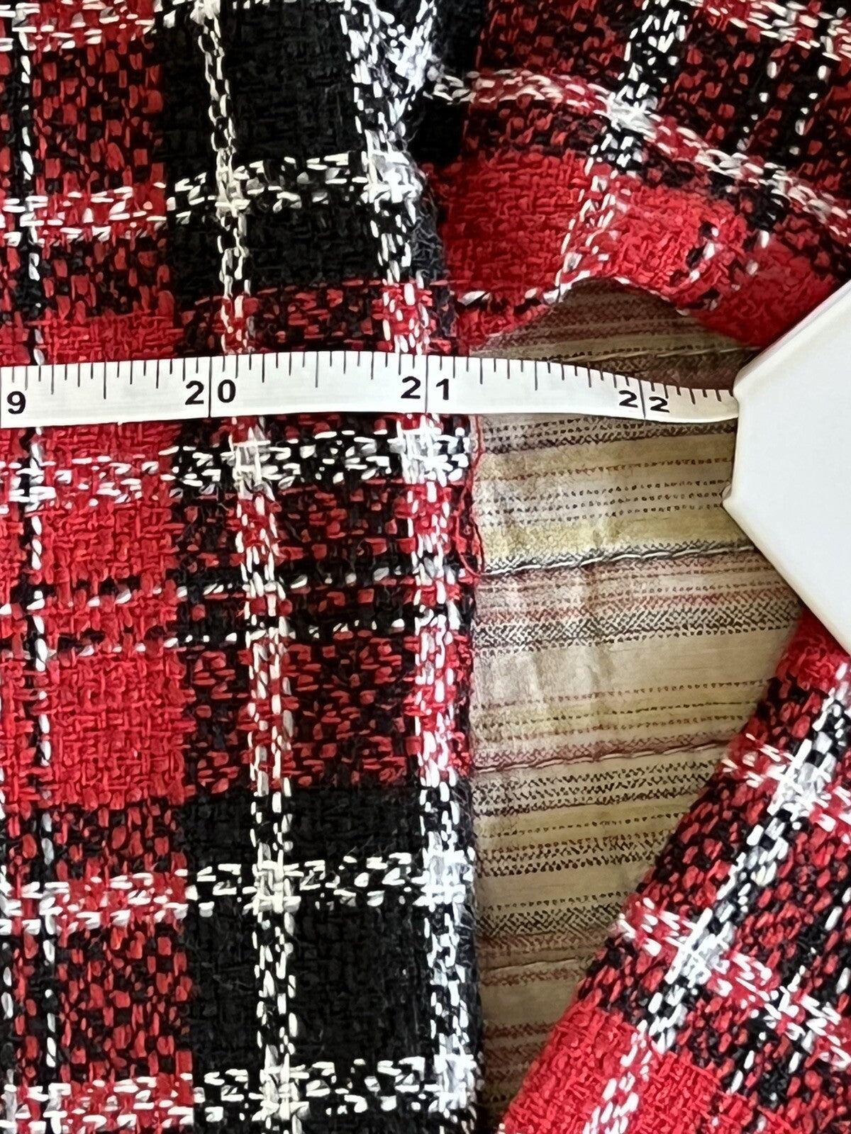 MadRag Women’s Plaid Shirt Coat Sz M Pearls Button