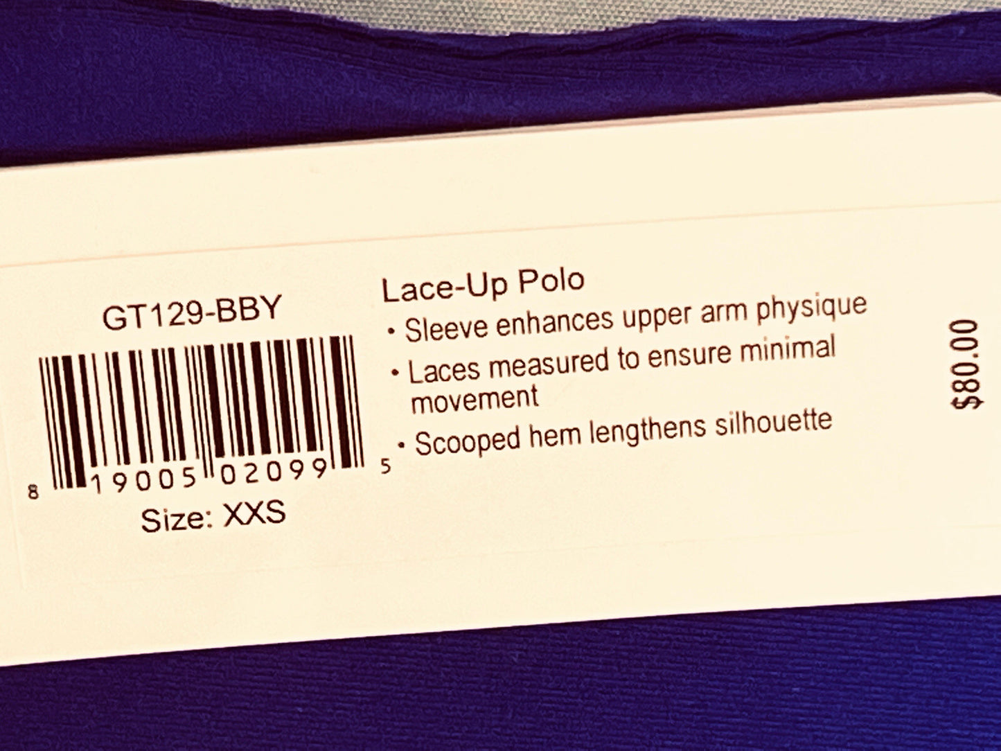 JOFIT WOMEN'S Top Blue GOLF Lace Up SHIRT SZ XXS (16)