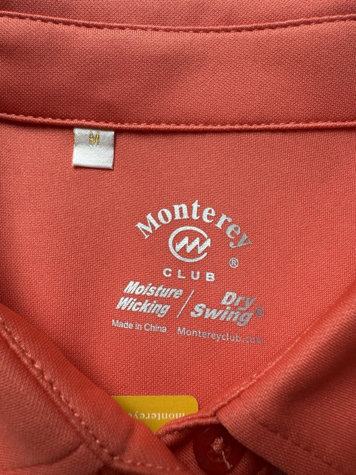 Monterey Women's Golf Shirt Orange Sz M. (B.163)