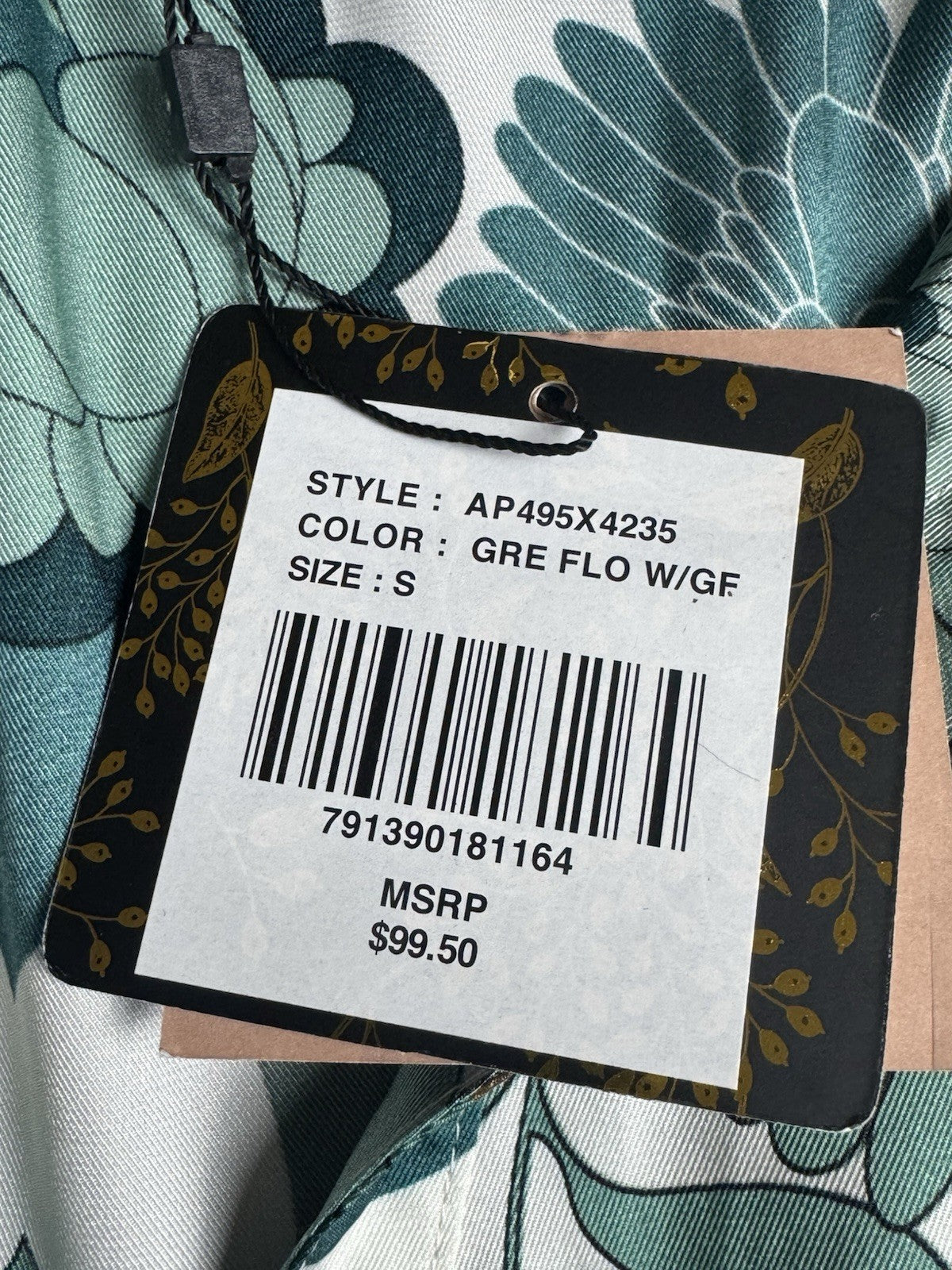 $99 Alex & Parker Dress Roll Tab Sleeve Floral Sz S.      (B.176)