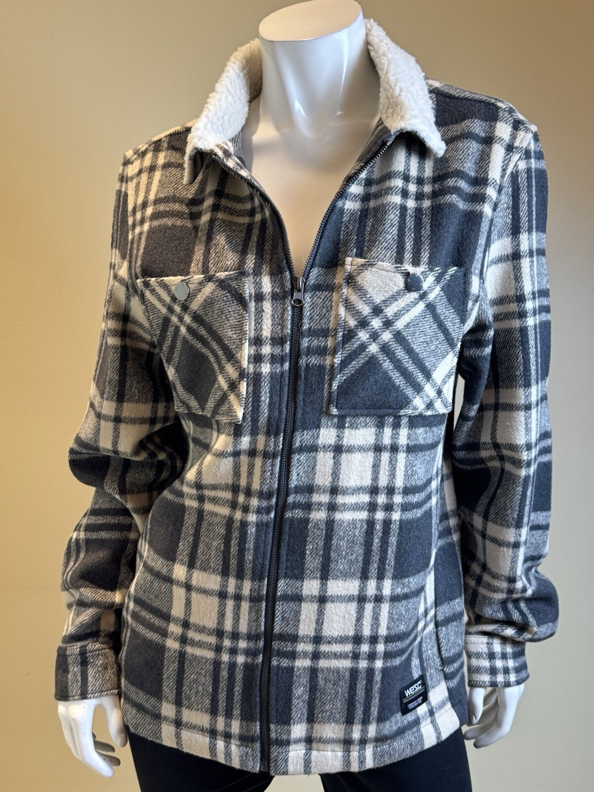 Wezc Unisex Liam Plaid Full-Zip Shirt Jacket - Men's-M/ Women's-L (B.95)