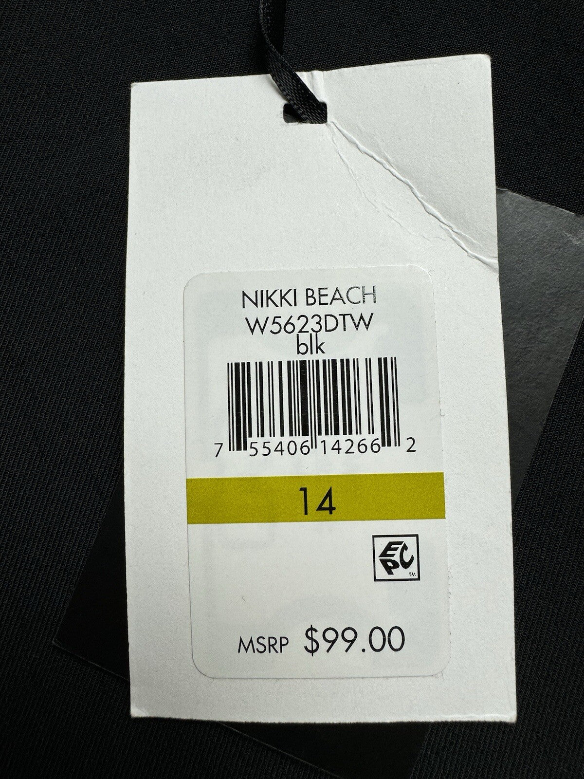 $99 DKNY Women's Black Belted Pants Sz 14  (B.94)