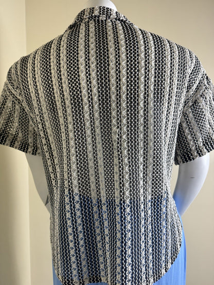 PEACH Women's Crochet Shirt Sz XL    (B.160)