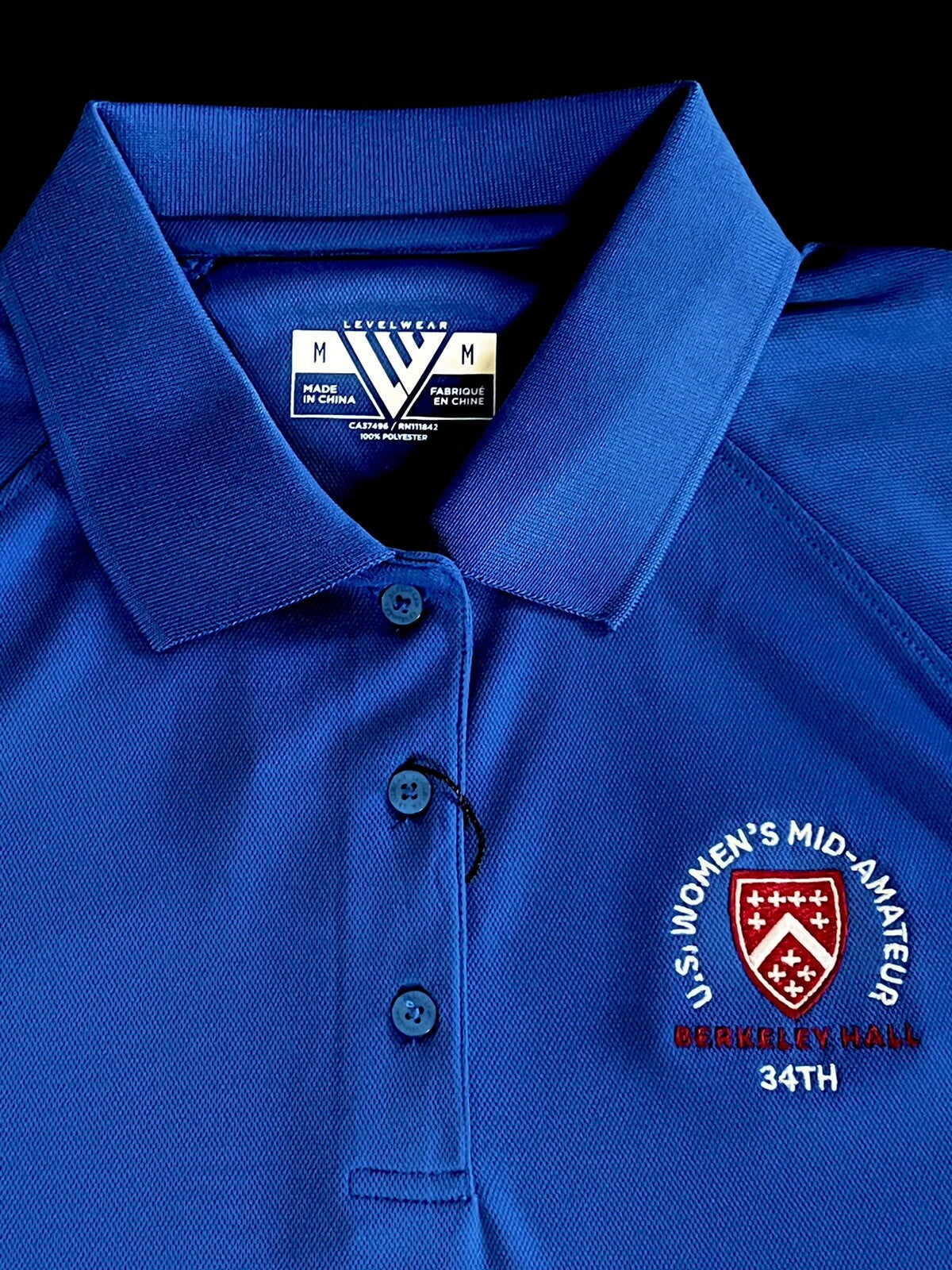 LevelWear Women's Golf Polo Shirt Blue Sz M (16)