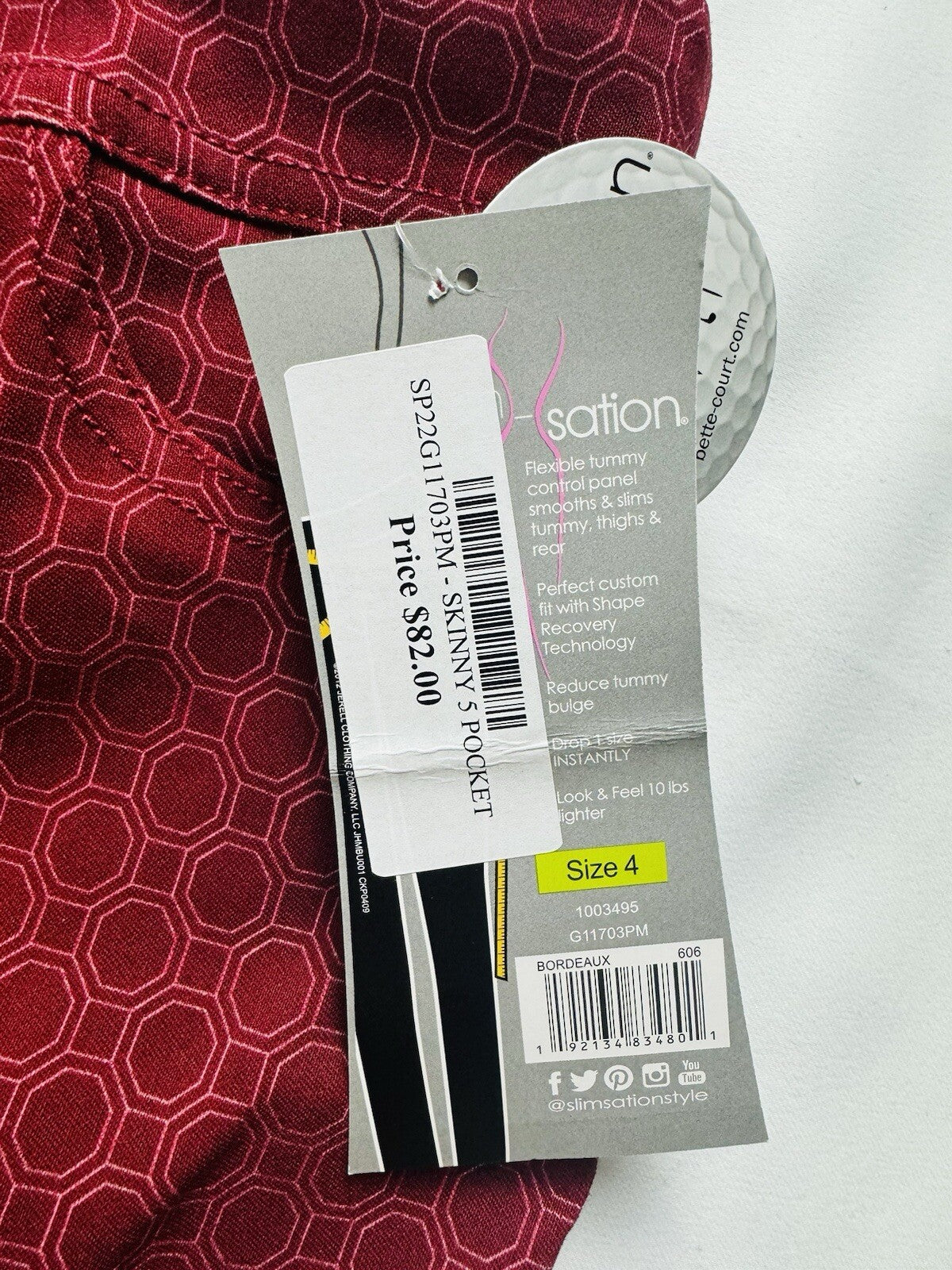 Slim Sation Women’s Golf Pull on Pants Size 4. Stretch. (B.104)