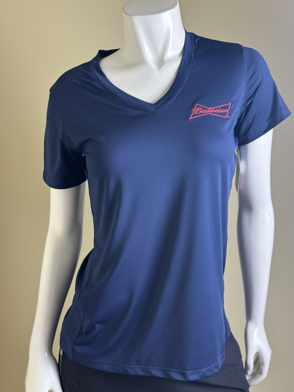 LeverWear Women's Golf shirt Budweiser Logo Sz M   (B.160)