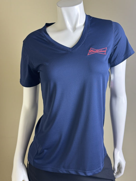 LeverWear Women's Golf shirt Budweiser Logo Sz M   (B.160)