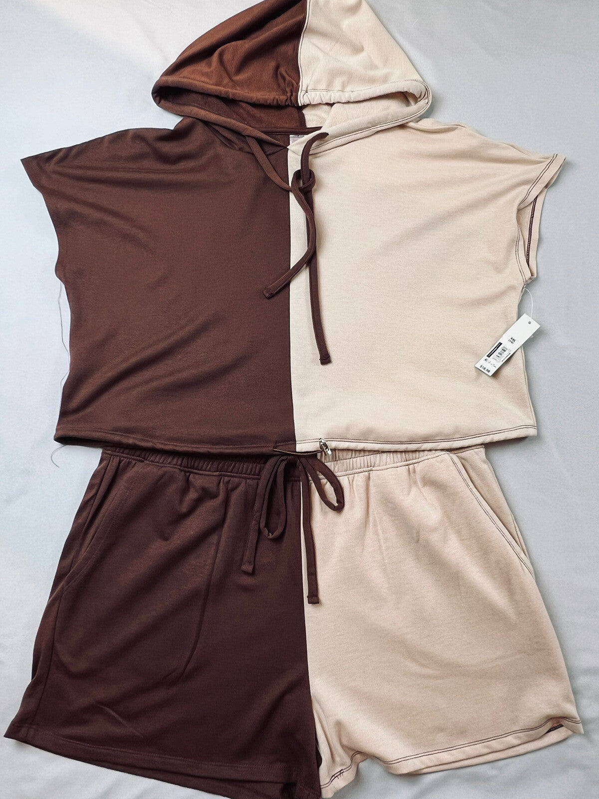 No Boundaries Women’s 2Pc set Hoodie Top,Shorts Sz 2XL