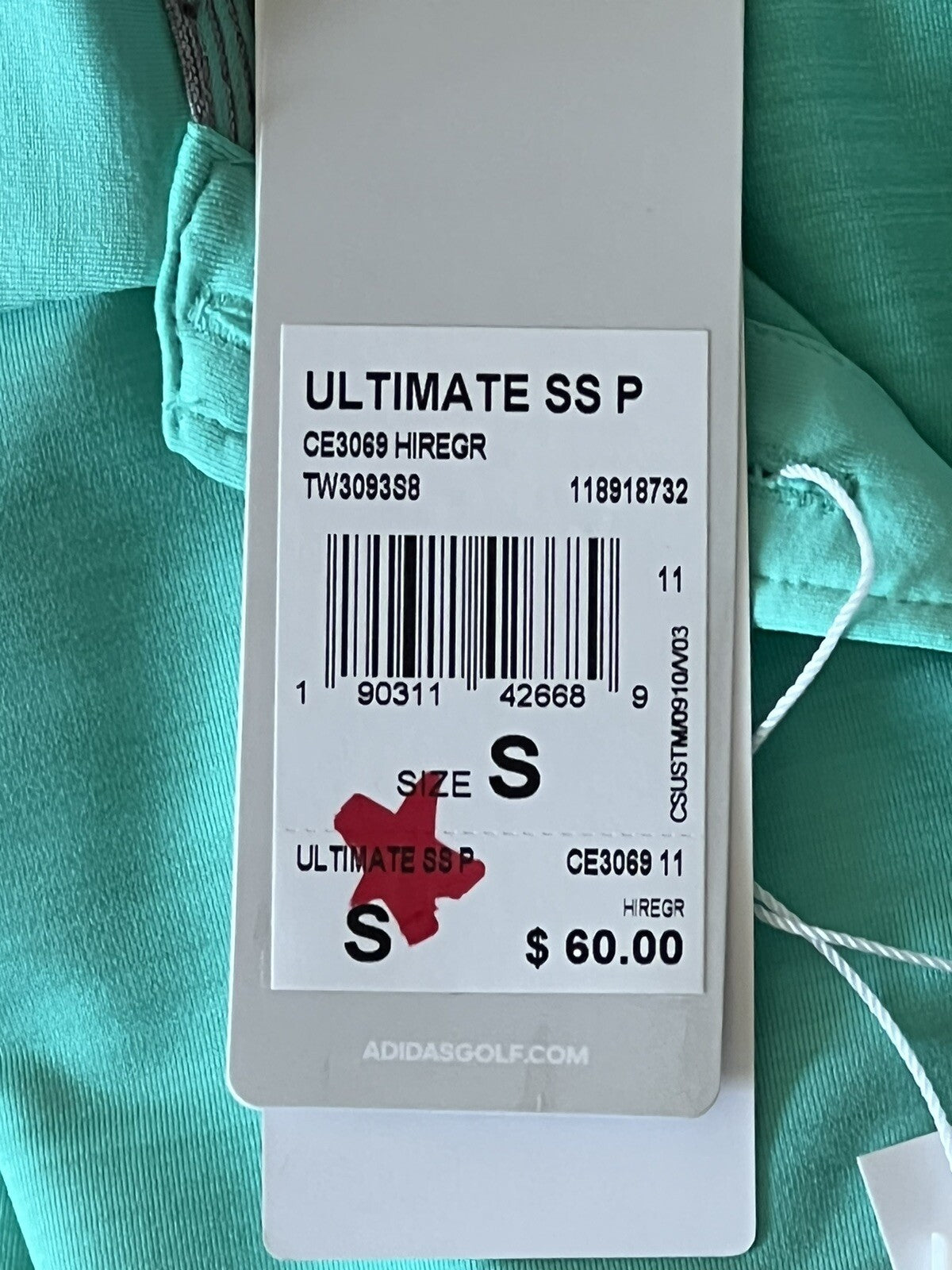 ADIDAS Women's Top Golf Polo Shirt Green Sz S (B.16)