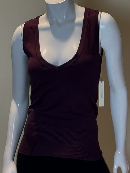 $230 Vertigo Paris Women’s Eggplant Color Top Size M      (B.68))