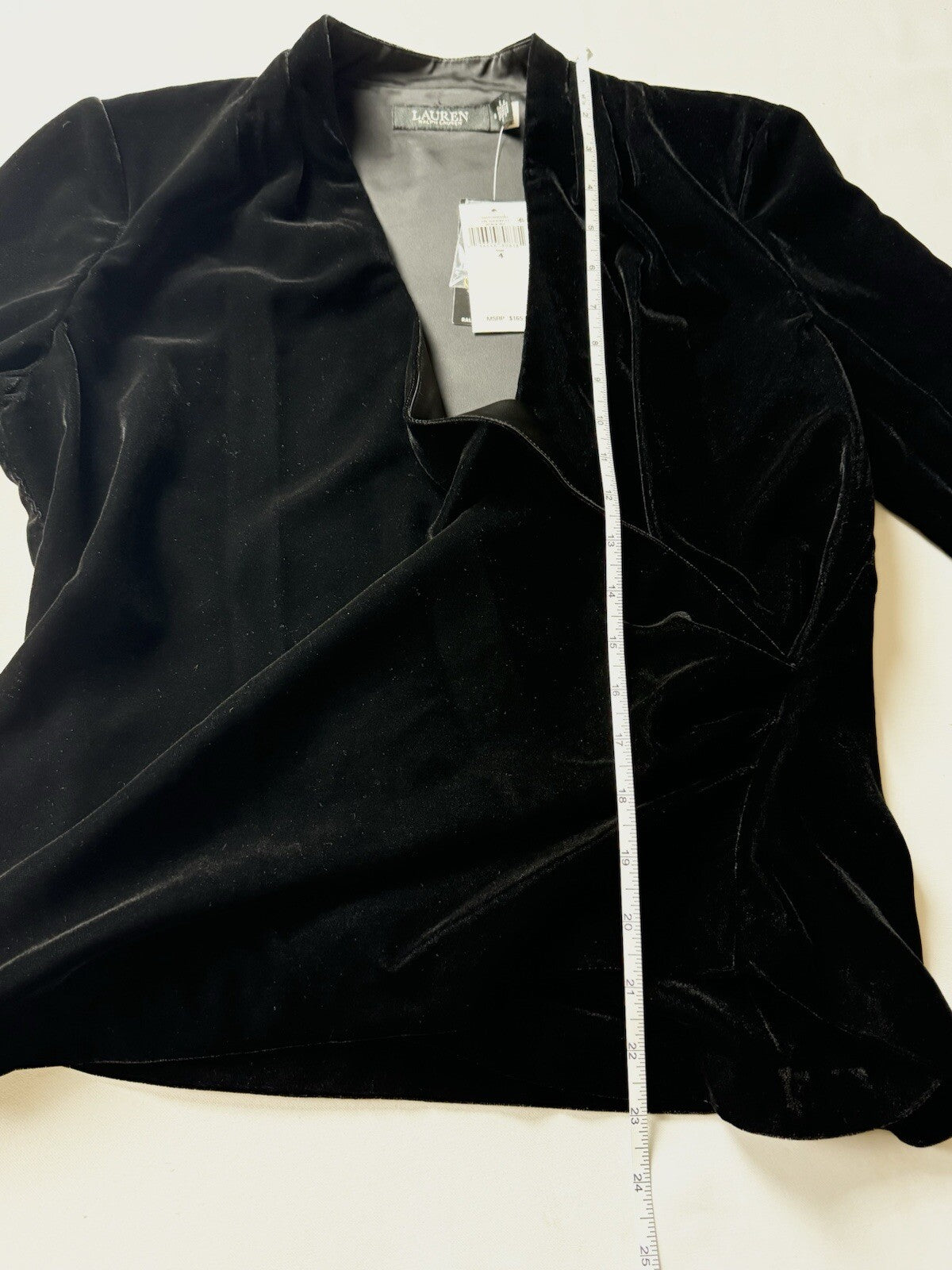 $165 Lauren Ralph Lauren Women’s Velvet Blouse Sz 4    (B.93)