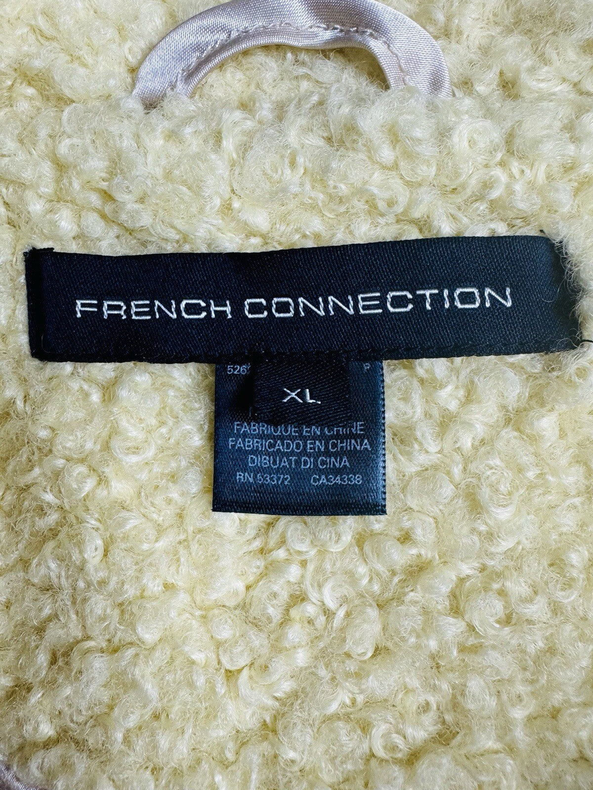 French Connection Yellow Teddy Coat Size XL. (B.90)