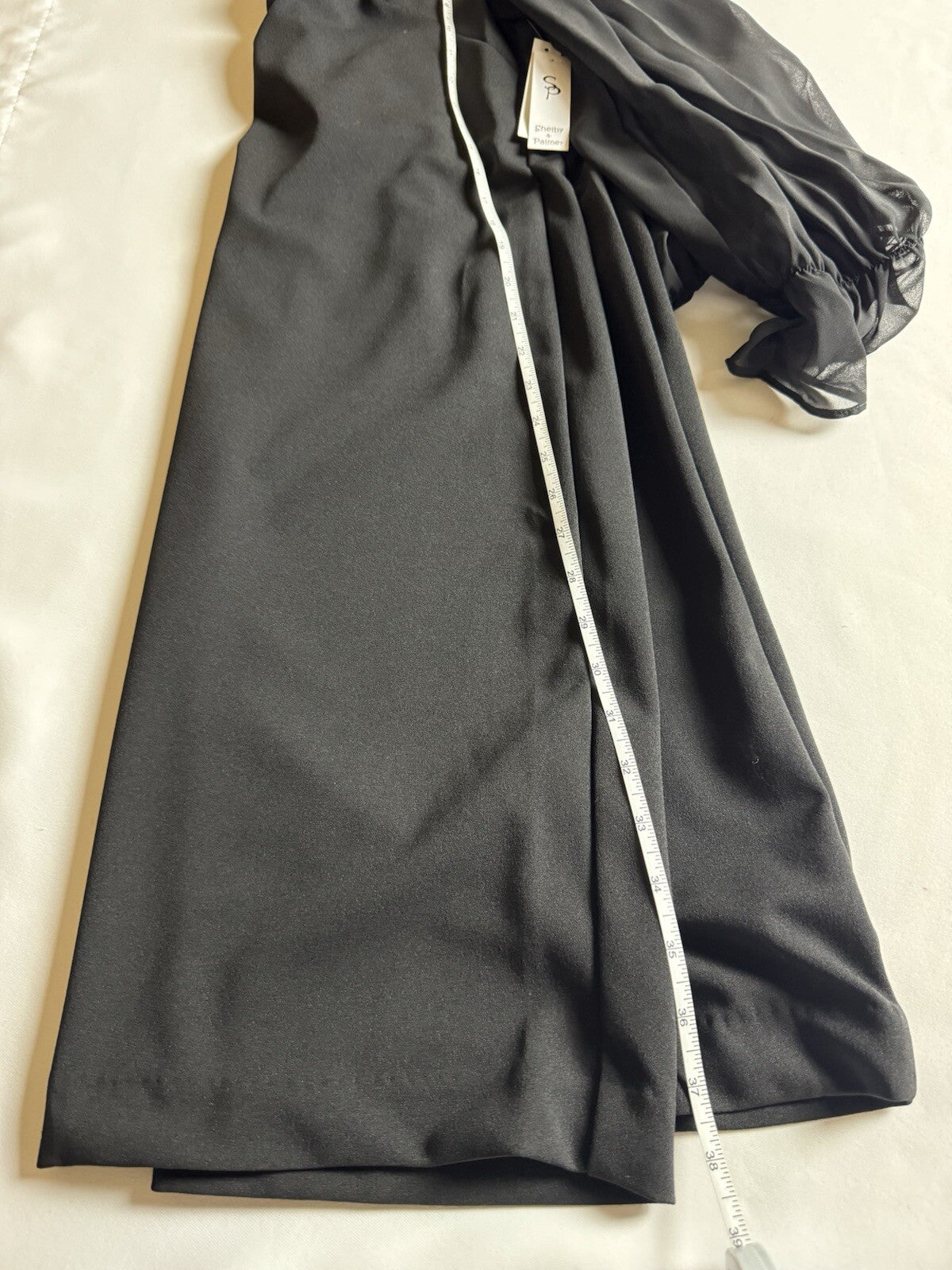 Shelby & Palmer Women’s Lace Sleeves Black Dress Size 12  (B.129)