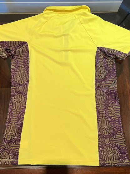 Antigua Women's Top Golf Polo Shirt Yellow Sz S (16)
