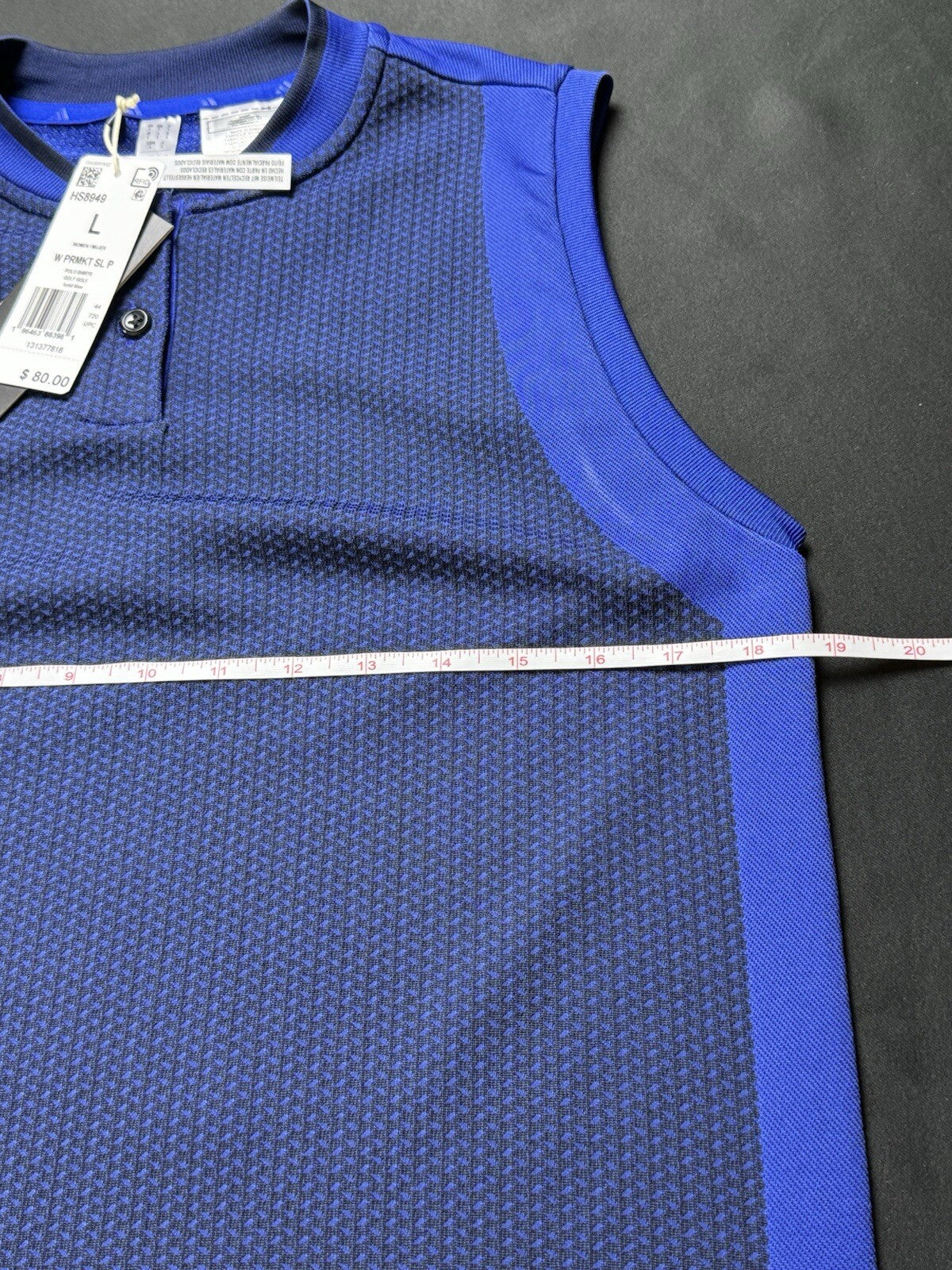 $80 Adidas Women’s Polo Golf Shirt SZ L Blue  (B.81)