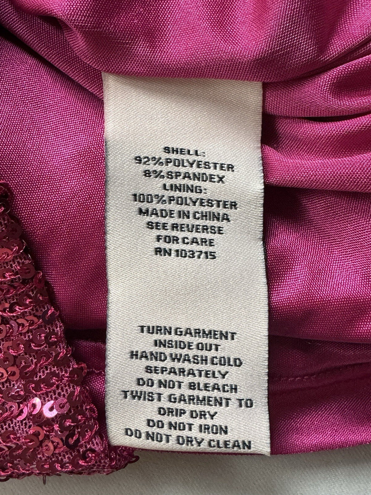 $188 Nanette Lepore Pink Sequined Long Sleeve Dress Sz 4. (B.93)