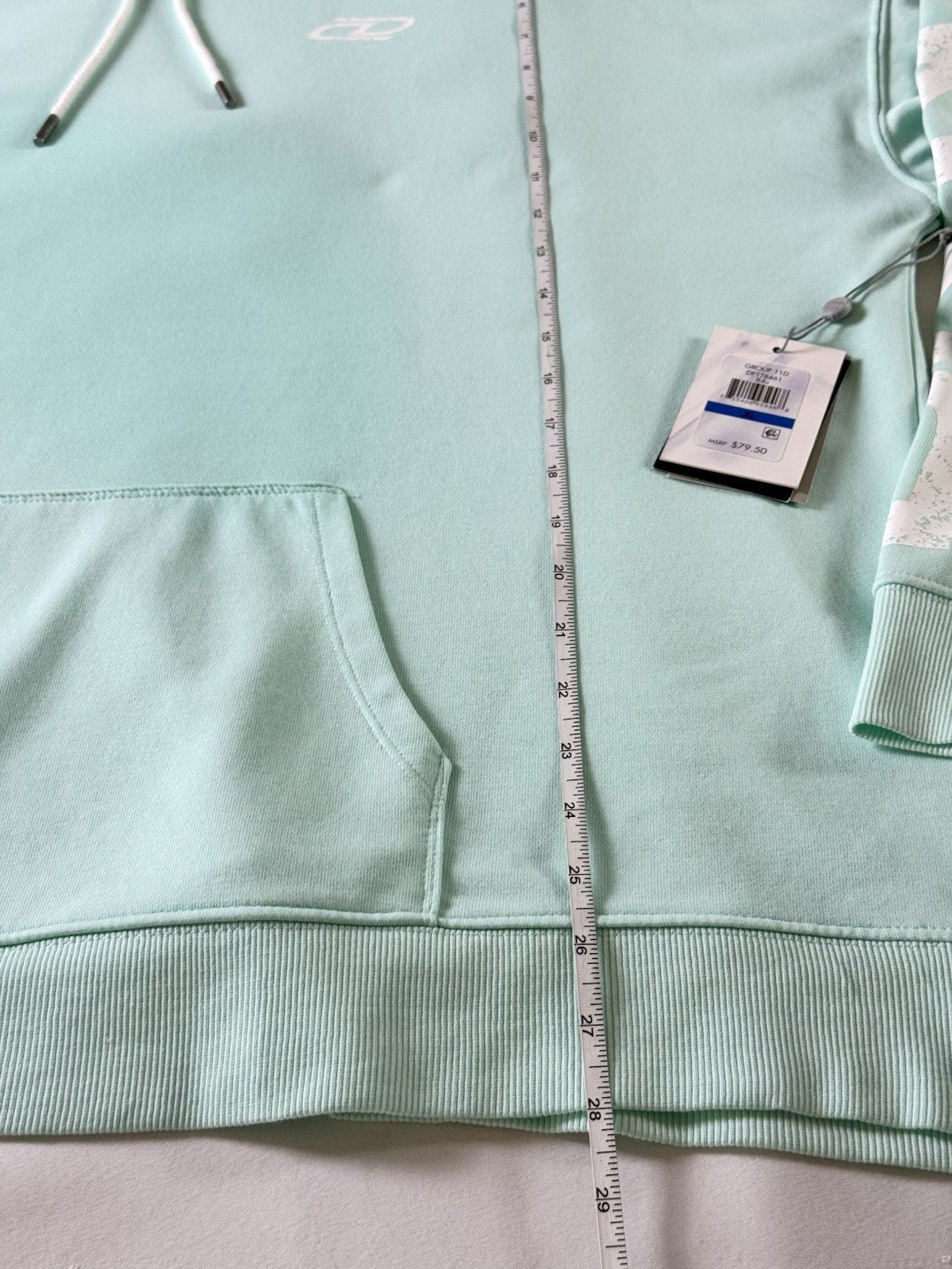 $79 DKNY Women’s logo Hooded Sweater Size XL.      (B.191)