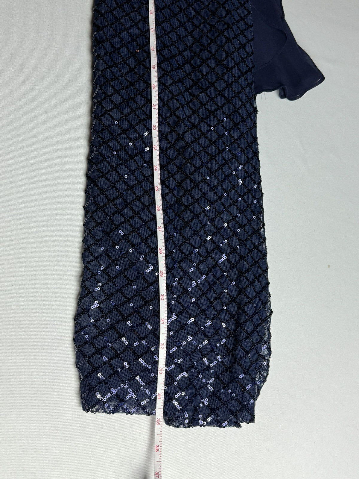 Connected Apparel Dress Women’s Size 4 Blue Sequin.   (70)