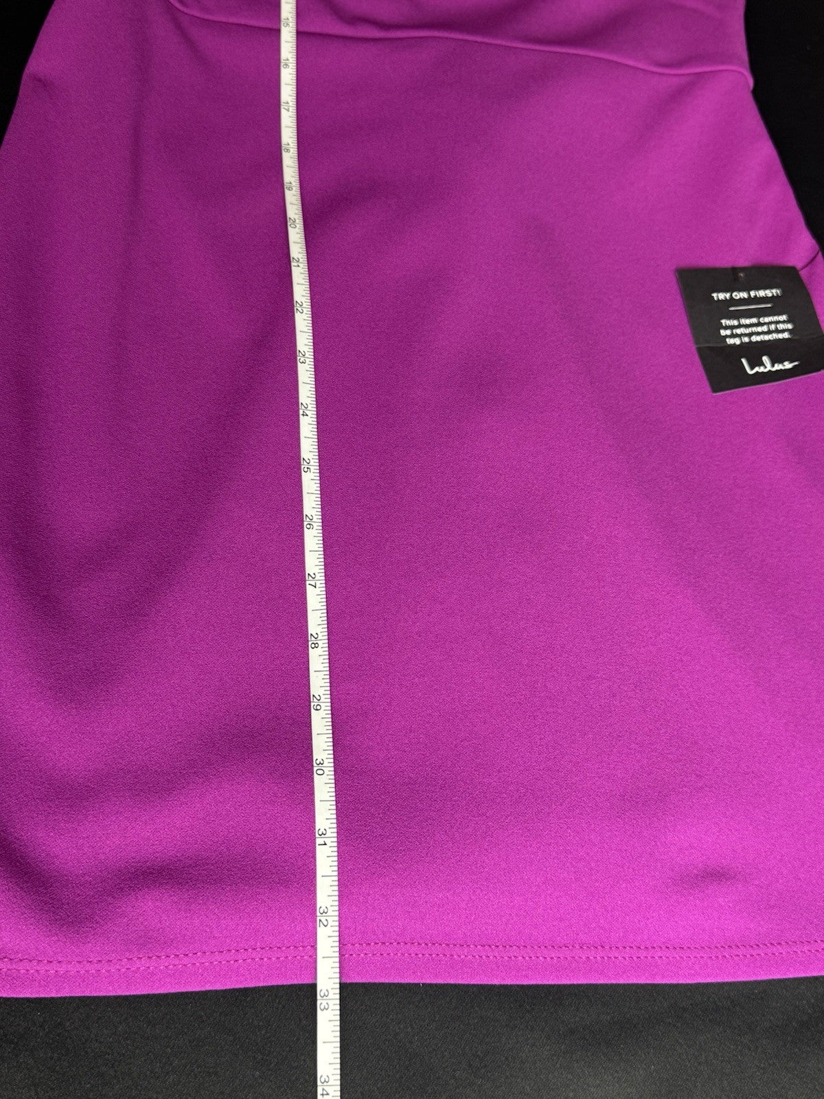 Lulu's Fuchsia One Side Shoulder Dress Sz L.  (B.179)