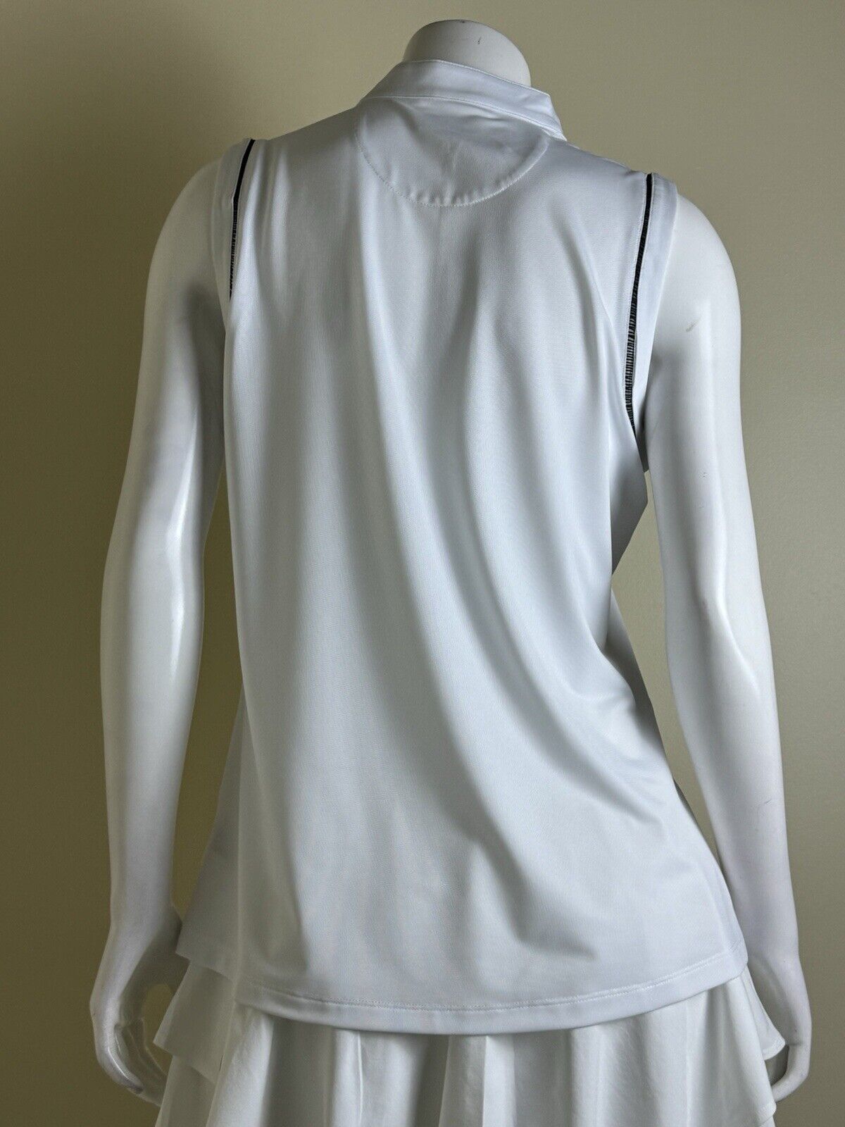 Greg Norman Women's Golf Polo Shirt White Sz L (B.80)