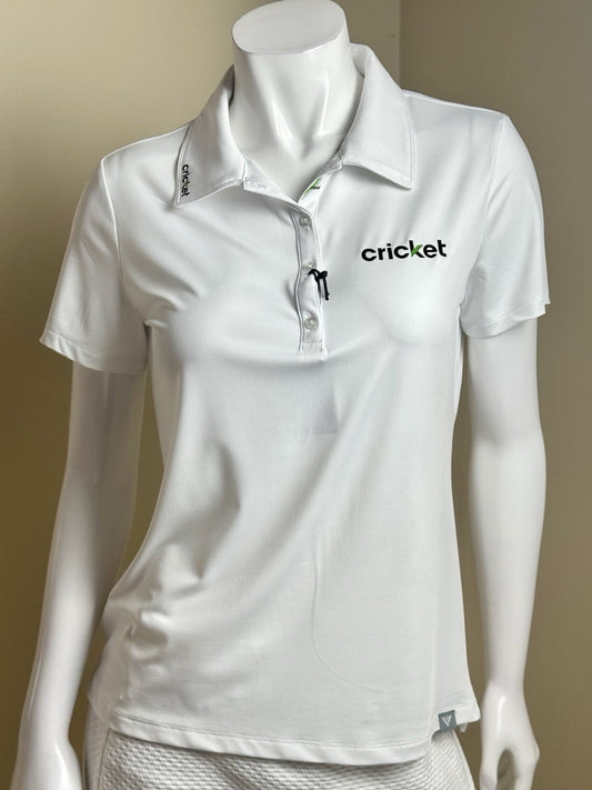 LeverWear Women's Golf shirt Cricket Logo Sz M   (B.175)