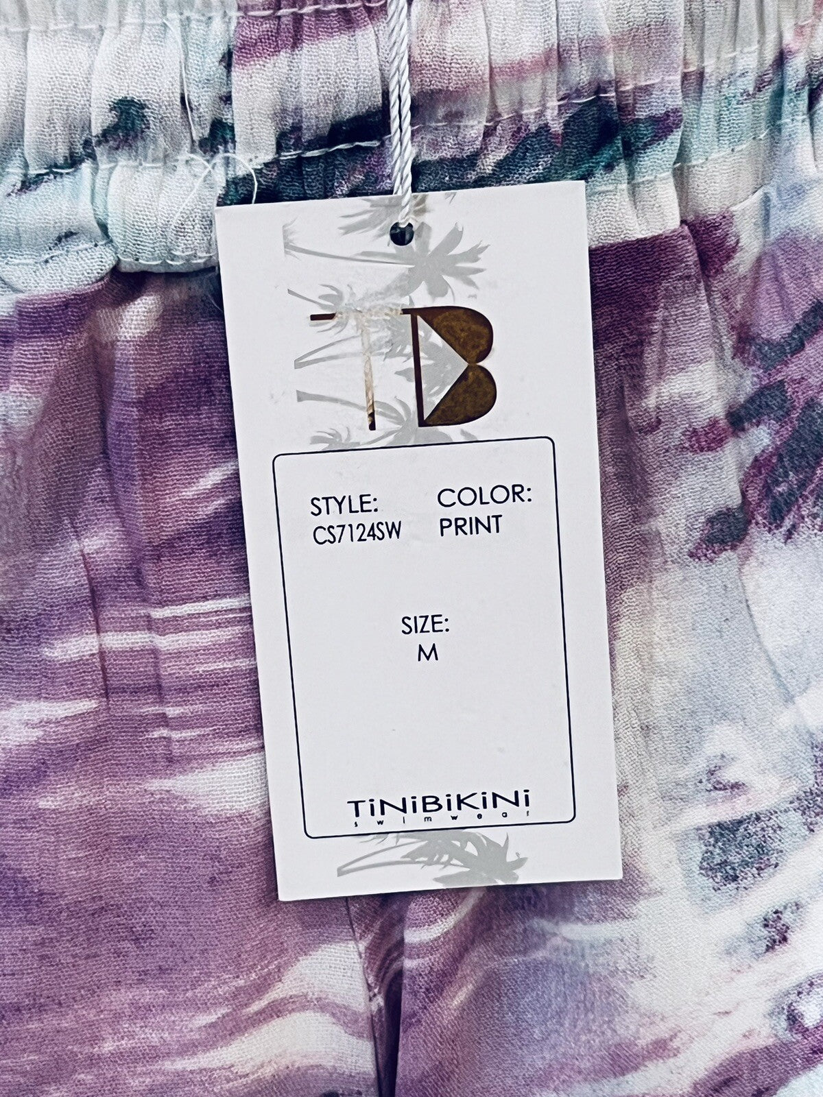 TINIBIKINI Women's Swimsuit Cover-Up Board Swim Shorts Sz M