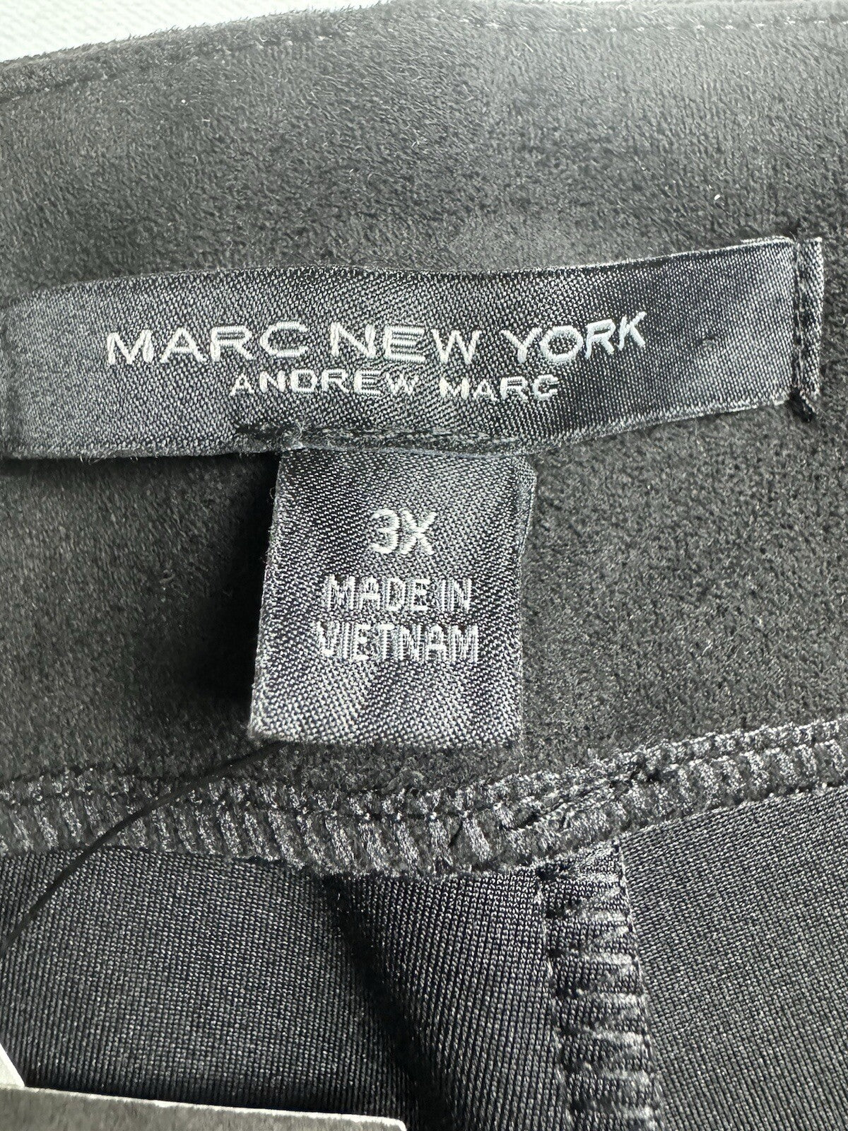 $79 Marc New York Women’s Black Pants Faux Leather Sz 3XL  (B.72)