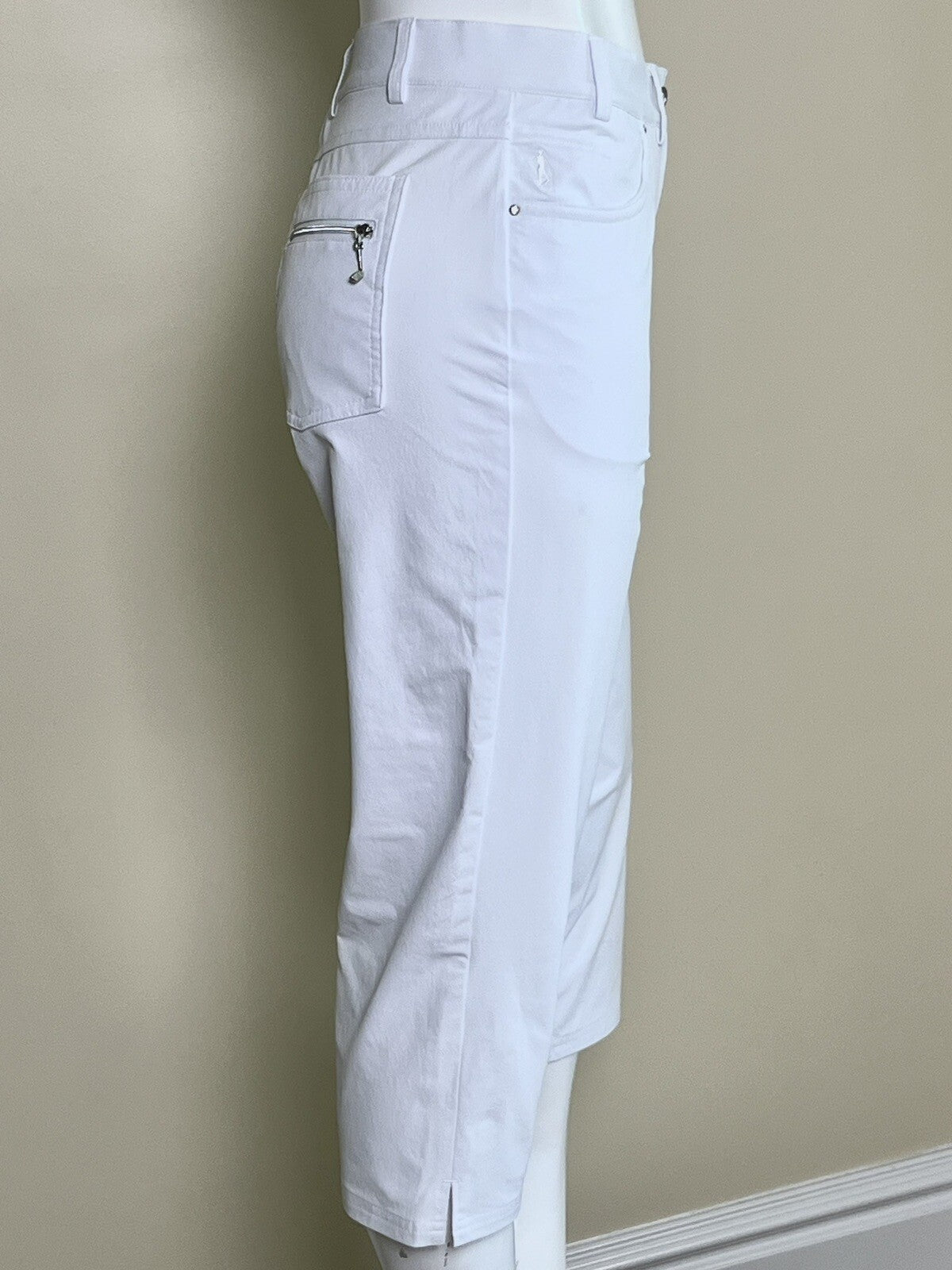 GlenMuir Women’s Golf Capris Pants White Sz 12