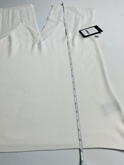 $78 Nicole Miller Women’s Cream Blouse Top Sz XL   (B.104)