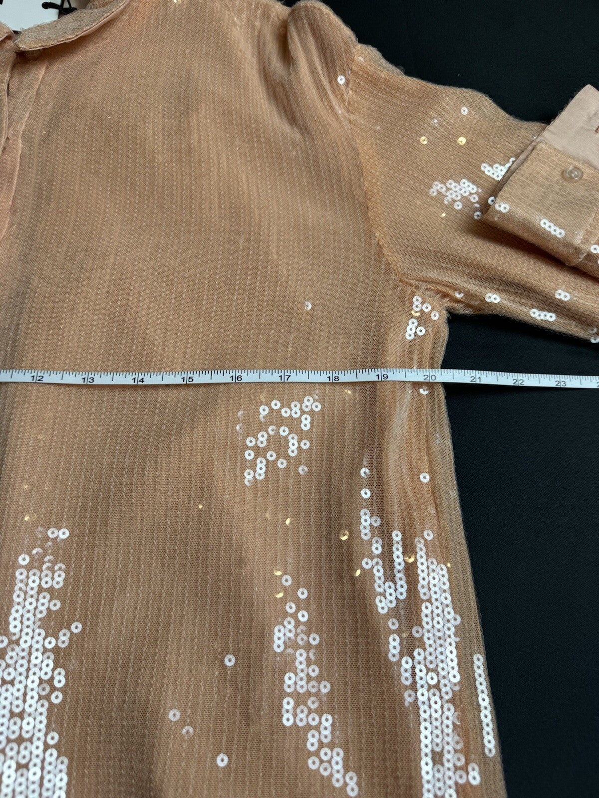 7 For All Mankind Women’s Long Sleeve Collar Shirt Sz M  (B.87)