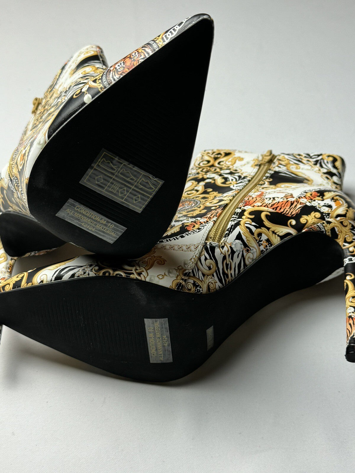 Anne Michelle Baroque Patterns Boots Size 10