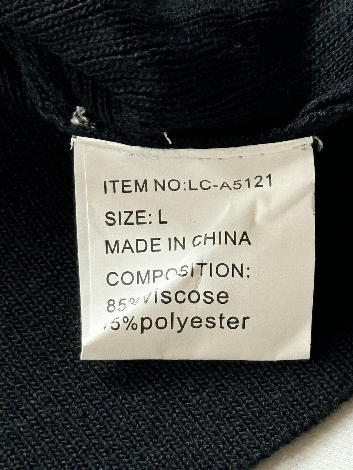 L/C Lizete Collection Black Rhinestones Women’s Top Sz L. (B.93)