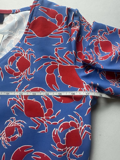 Sailor-Sailor Women’s Crabs Printed Golf Tennis Shirt Size S (B.158)