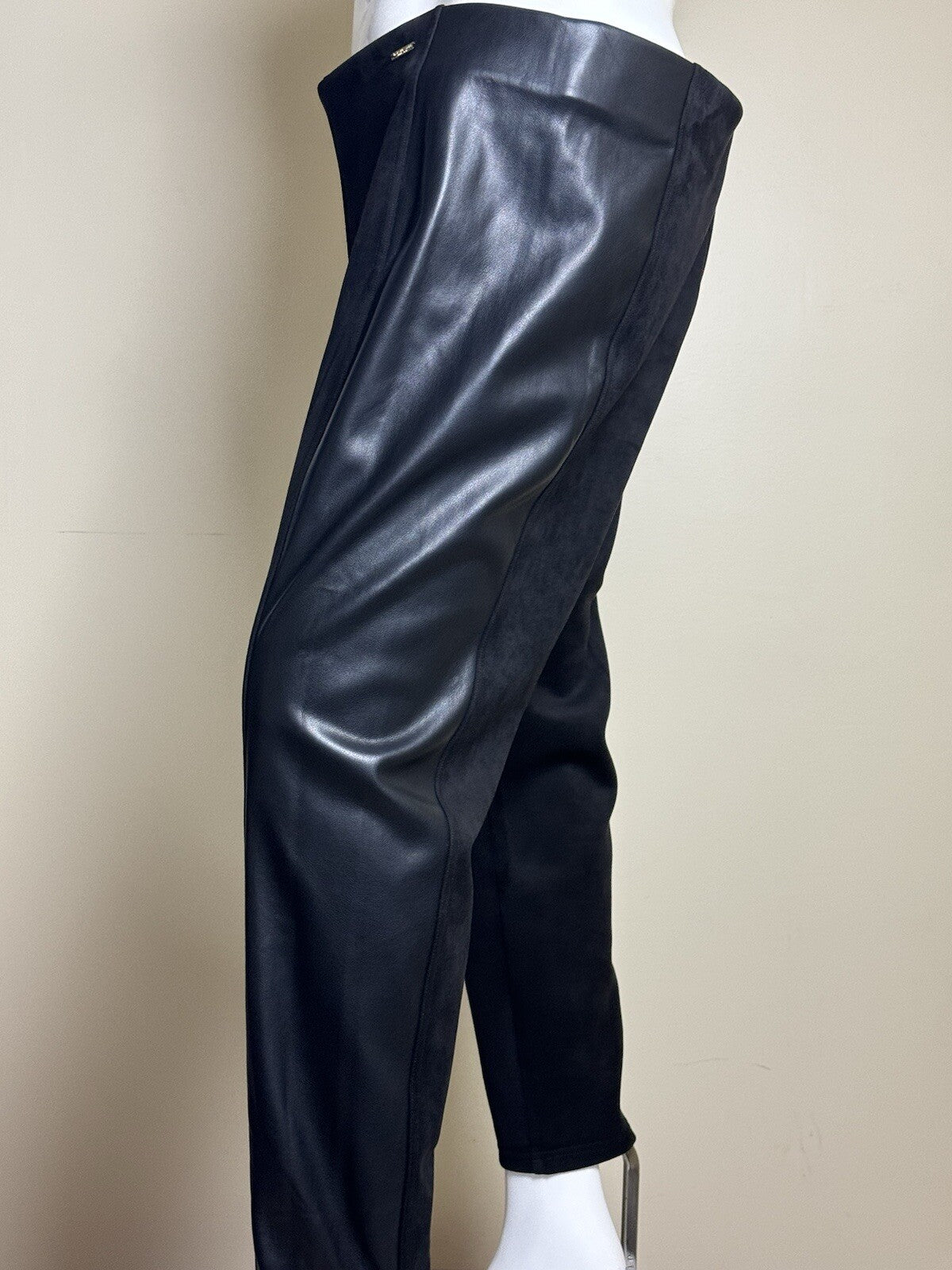 $79 Marc New York Women’s Black Pants Faux Leather Sz 3XL  (B.72)