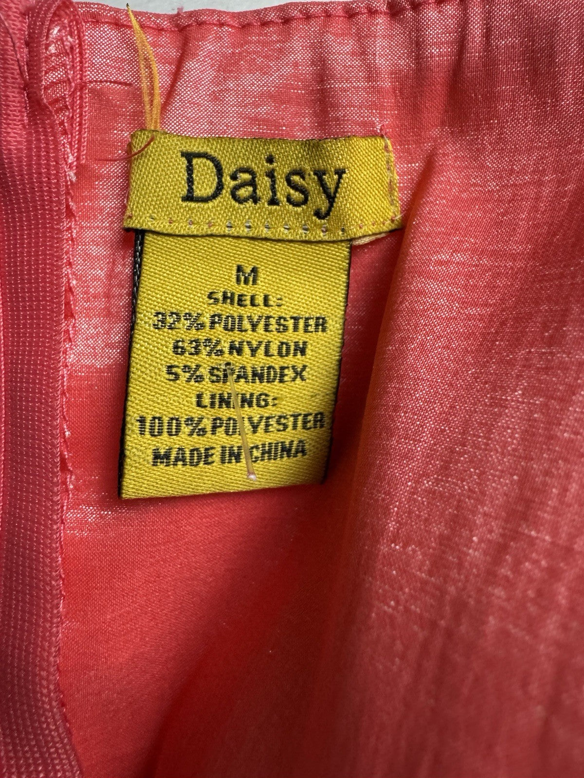 DAISY Women's Orange Embroidered Bow Dress Sz M        (B.168)