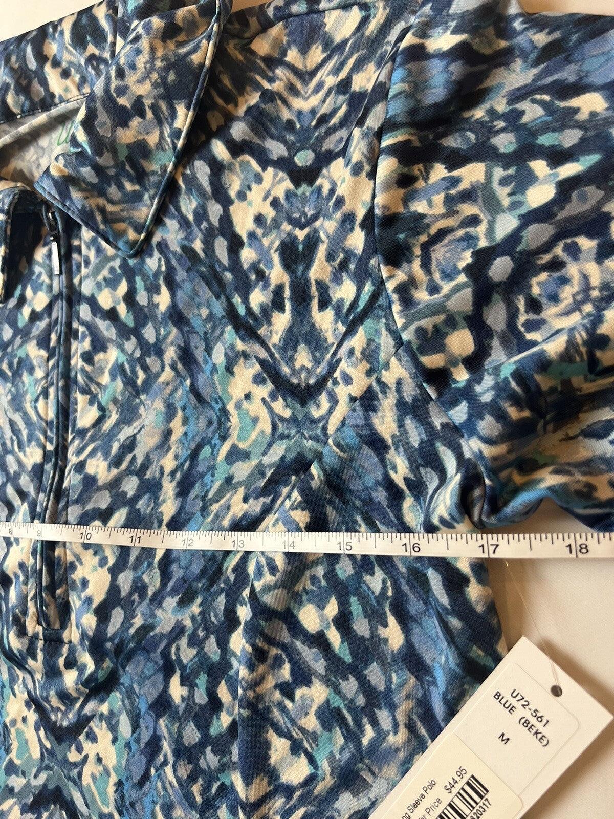 UBU ON THE GREEN Women’s Long Sleeves Golf Shirt Size M Blue (10)