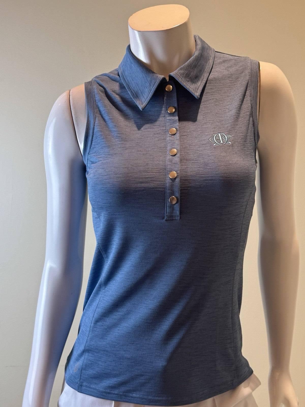 GG Blue Women's Golf Polo Shirt Sz S. (B.163)