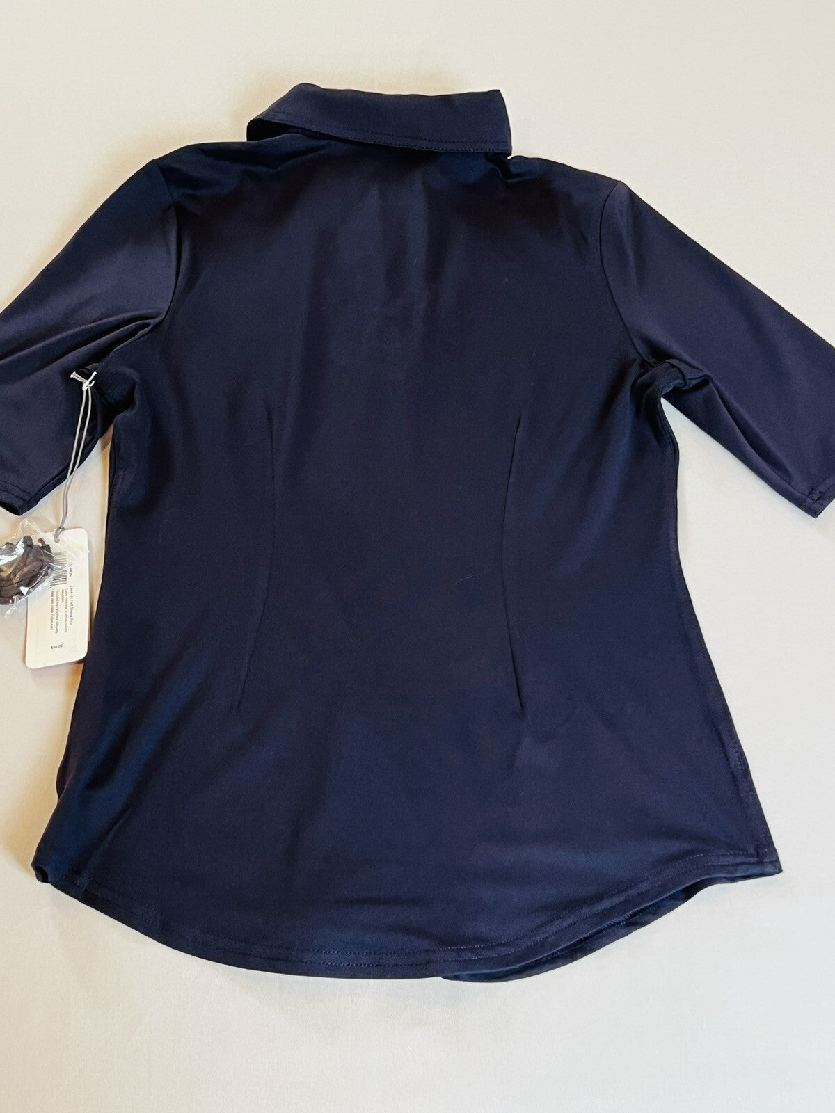 JOFIT WOMEN'S Top Navy Blue GOLF Lace Up SHIRT SZ XXS (16)