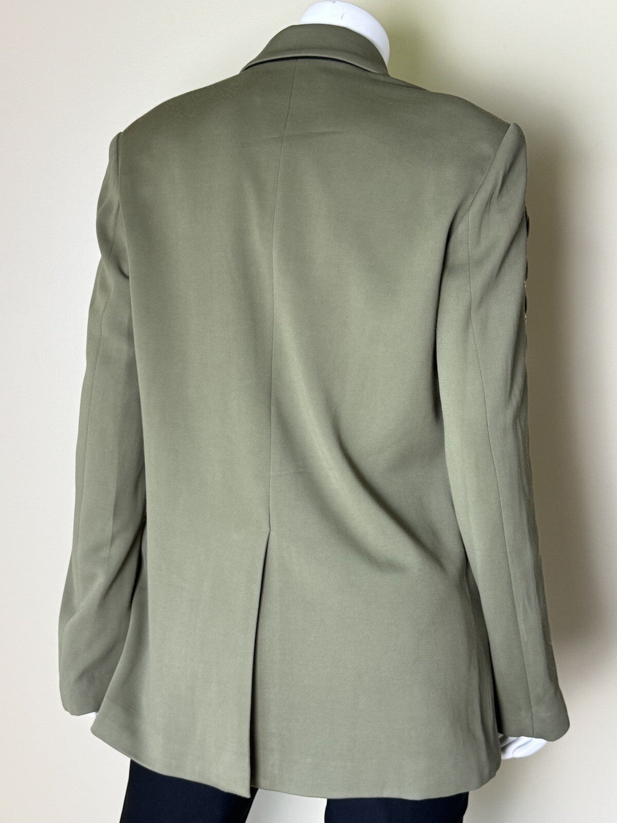 $695 Ramy Brook Mave Lace Up Sleeve Blazer Green Size 10.  (B.148)