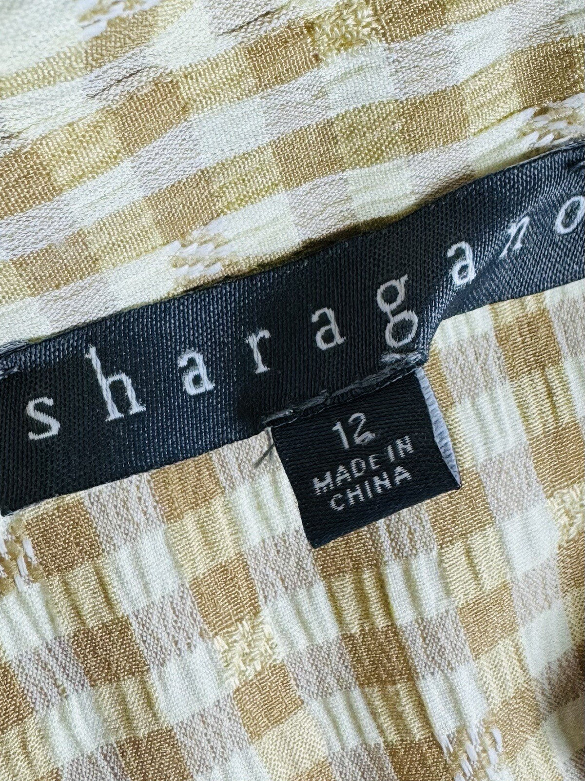 Sharagano Women's Tan Yellow Dress Size 12. (78)