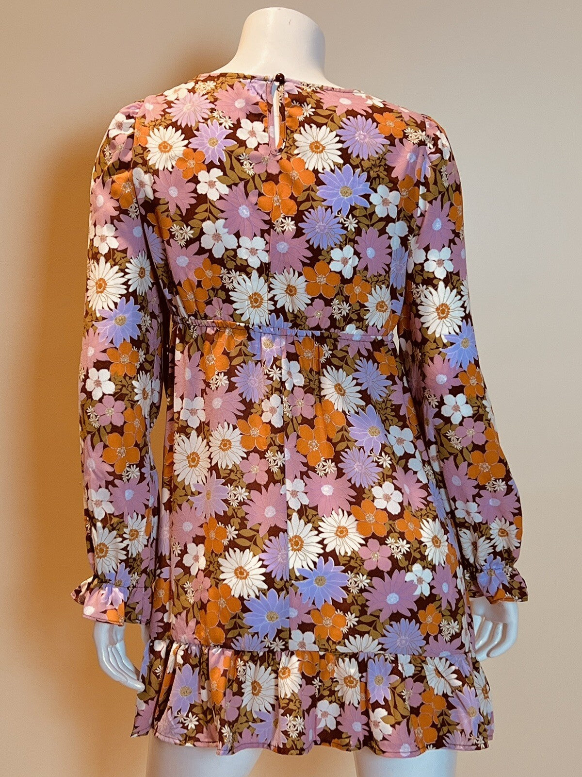 3rd + Malt Women’s Floral Dress long sleeves Multicolor Sz L